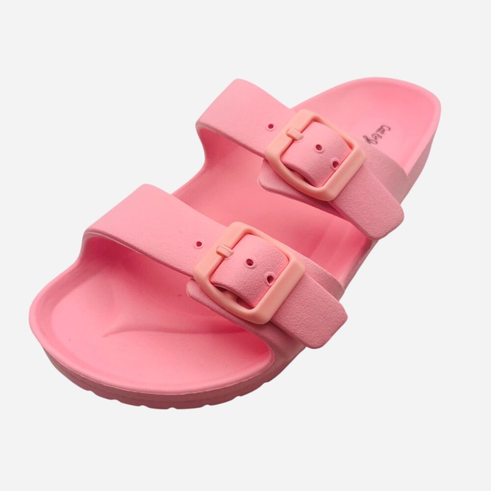 Girls Noa Footbed Sandals Pink Double Straps Open Toe Cat & Jack Size 2